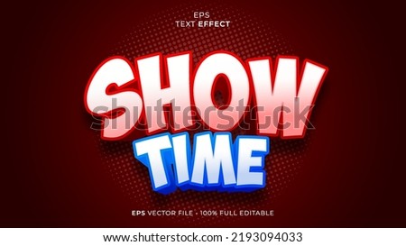 Show Time editable text effect font Stock photo © 
