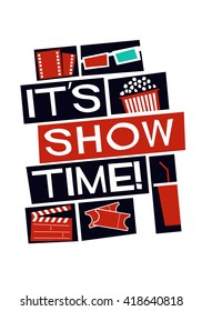 It's Show Time (Film Poster Vector Illustration)