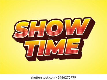 Mostrar la hora. Diseño de efectos de texto en estilo 3D con buenos colores