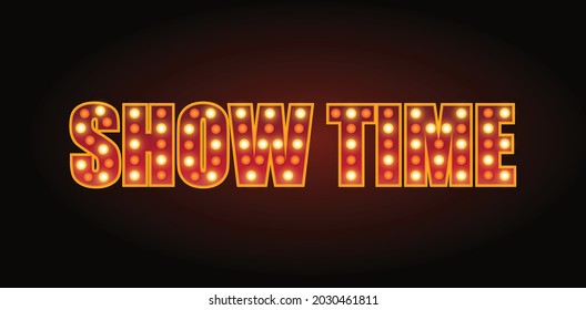 Show Time Vector Theater Sign Banner