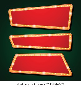 Show time vector theater sign banner