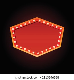 Show time vector theater sign banner