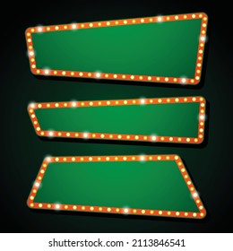 Show time vector theater sign banner