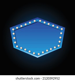 Show time vector theater sign banner