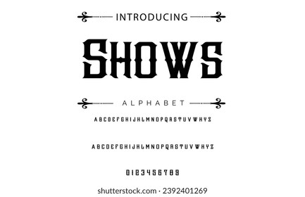 Show Vintage tattoo font. Font for the tattoo studio logos, alcohol branding, and many others in retro style.