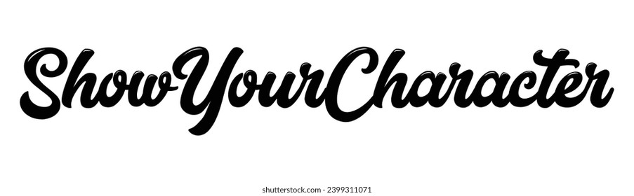 show your character text on white background.
