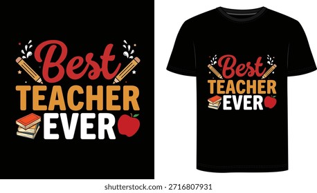 Muéstrale a tu educador favorito algo de amor con esta colorida camiseta “Mejor Maestro de la Historia”. Con letras atrevidas con lápices, libros apilados y una clásica manzana roja, esta camisa de profesor es perfecta para celebrar el increíble impacto que hacen todos los días. El diseño brillante aparece en una camiseta negra, lo que lo convierte en una opción divertida y cómoda para el aula, los viernes informales, las excursiones y los eventos escolares.