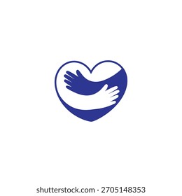 Muestre su amor y Asistencia con este corazón reconfortante con manos abrazadas, perfecto para organizaciones benéficas, atención médica y expresión de empatía y amabilidad hoy
