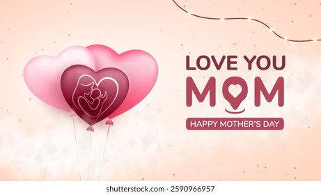 Show your love with this Mother's Day greeting card design.
