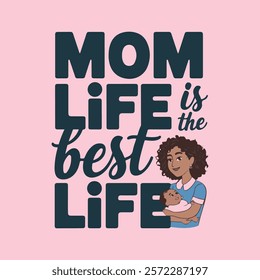 Show your mom pride with our 'Mom Life Is the Best Life' t-shirt. Soft, stylish, and perfect for everyday wear, it’s a must-have for celebrating the joy of motherhood!