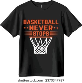 Show your passion for the game with this stylish basketball tee. Slam dunks, three-pointers, and fast breaks – it's all here!