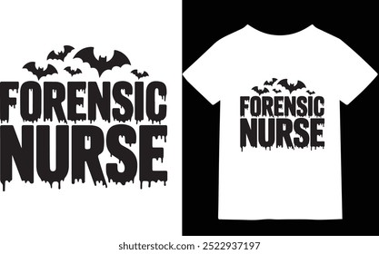 "Show your pride in the crucial role of forensic nursing with our 'Trust Me, I'm a Forensic Nurse' t-shirt design. Perfect for professionals in the field, this design highlights the unique blend of co