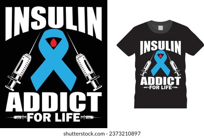 Show your support for diabetes awareness with this unique and viral t-shirt design! The design features a bold and eye-catching graphic of the diabetes awareness ribbon, along with the text.

