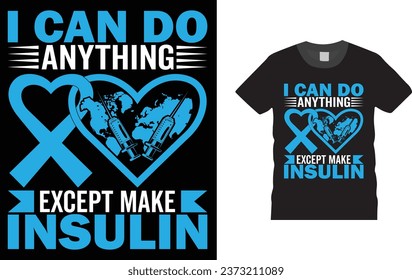 Show your support for diabetes awareness with this unique and viral t-shirt design! The design features a bold and eye-catching graphic of the diabetes awareness ribbon, along with the text.

