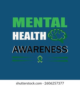 Show your support for mental health awareness with this impactful graphic.  Promote understanding and break the stigma surrounding mental wellness.