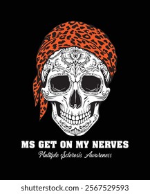 Show your support for multiple sclerosis awareness with this bold, eye-catching t-shirt design. Perfect for raising awareness and sparking conversations about MS with a touch of humor.