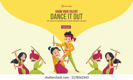 Show your talent dance it out landscape banner design template. 