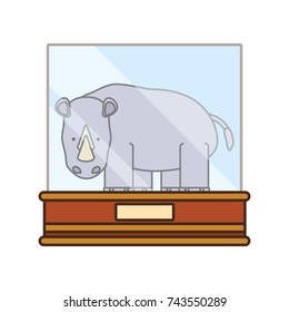 showcase with animal icon