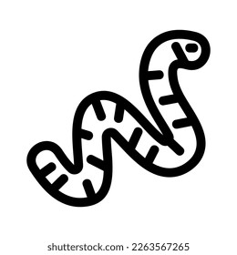 Showcase the beauty and elegance of your design with this stunning Black and White worm Icon. Perfect for graphic designs, logos, mobile apps, posters and more. 
