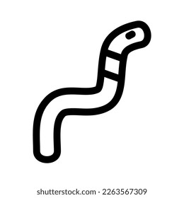 Showcase the beauty and elegance of your design with this stunning Black and White worm Icon. Perfect for graphic designs, logos, mobile apps, posters and more. 
