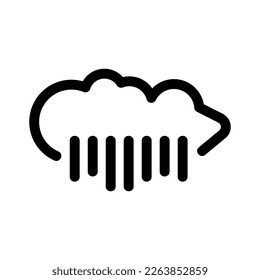 Showcase the beauty and elegance of your design with this stunning Black and White rain Icon. Perfect for graphic designs, logos, mobile apps, posters and more. 
