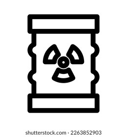 Muestra la belleza y elegancia de su diseño con este impresionante icono de residuos radiactivos en blanco y negro. Perfecto para diseños gráficos, logos, aplicaciones móviles, afiches y más. 
