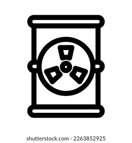 Muestra la belleza y elegancia de su diseño con este impresionante icono de residuos radiactivos en blanco y negro. Perfecto para diseños gráficos, logos, aplicaciones móviles, afiches y más. 
