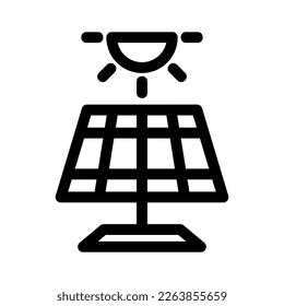 Showcase the beauty and elegance of your design with this stunning Black and White solar panel Icon. Perfect for graphic designs, logos, mobile apps, posters and more. 
