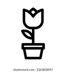 Showcase the beauty and elegance of your design with this stunning Black and White tulip Icon. Perfect for graphic designs, logos, mobile apps, posters and more. 
