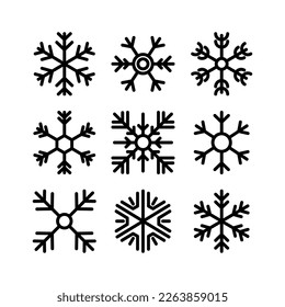 Showcase the beauty and elegance of your design with this stunning Black and White snowflake Icon. Perfect for graphic designs, logos, mobile apps, posters and more. 
