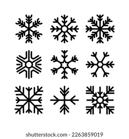 Showcase the beauty and elegance of your design with this stunning Black and White snowflake Icon. Perfect for graphic designs, logos, mobile apps, posters and more. 
