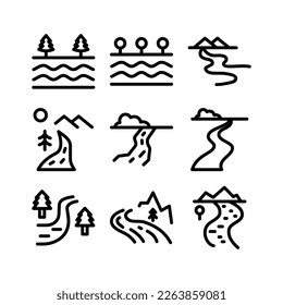 Showcase the beauty and elegance of your design with this stunning Black and White river Icon. Perfect for graphic designs, logos, mobile apps, posters and more. 
