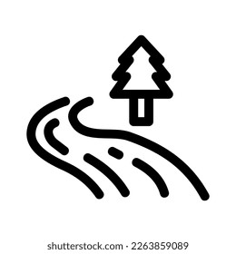 Showcase the beauty and elegance of your design with this stunning Black and White river Icon. Perfect for graphic designs, logos, mobile apps, posters and more. 
