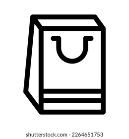 Showcase the beauty and elegance of your design with this stunning Black and White paper bag Icon. Perfect for graphic designs, logos, mobile apps, posters and more. 
