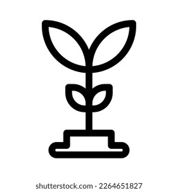 Showcase the beauty and elegance of your design with this stunning Black and White plant Icon. Perfect for graphic designs, logos, mobile apps, posters and more. 
