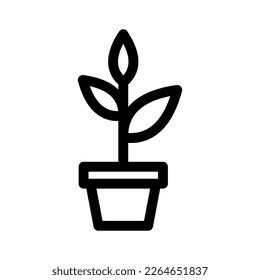 Showcase the beauty and elegance of your design with this stunning Black and White plant Icon. Perfect for graphic designs, logos, mobile apps, posters and more. 
