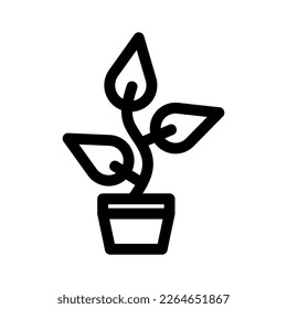 Showcase the beauty and elegance of your design with this stunning Black and White plant Icon. Perfect for graphic designs, logos, mobile apps, posters and more. 
