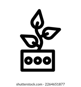 Showcase the beauty and elegance of your design with this stunning Black and White plant Icon. Perfect for graphic designs, logos, mobile apps, posters and more. 
