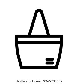 Showcase the beauty and elegance of your design with this stunning Black and White paper bag Icon. Perfect for graphic designs, logos, mobile apps, posters and more. 
