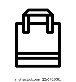 Showcase the beauty and elegance of your design with this stunning Black and White paper bag Icon. Perfect for graphic designs, logos, mobile apps, posters and more. 
