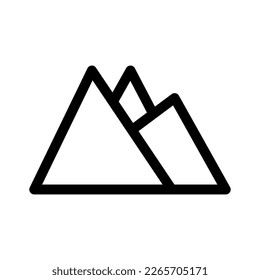 Showcase the beauty and elegance of your design with this stunning Black and White mountain Icon. Perfect for graphic designs, logos, mobile apps, posters and more. 
