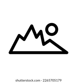 Showcase the beauty and elegance of your design with this stunning Black and White mountain Icon. Perfect for graphic designs, logos, mobile apps, posters and more. 
