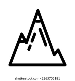 Showcase the beauty and elegance of your design with this stunning Black and White mountain Icon. Perfect for graphic designs, logos, mobile apps, posters and more. 
