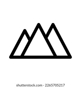 Showcase the beauty and elegance of your design with this stunning Black and White mountain Icon. Perfect for graphic designs, logos, mobile apps, posters and more. 

