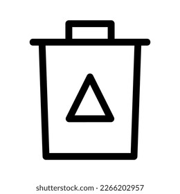 Showcase the beauty and elegance of your design with this stunning Black and White garbage Icon. Perfect for graphic designs, logos, mobile apps, posters and more. 

