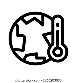 Showcase the beauty and elegance of your design with this stunning Black and White global warming Icon. Perfect for graphic designs, logos, mobile apps, posters and more. 
