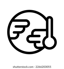Showcase the beauty and elegance of your design with this stunning Black and White global warming Icon. Perfect for graphic designs, logos, mobile apps, posters and more. 
