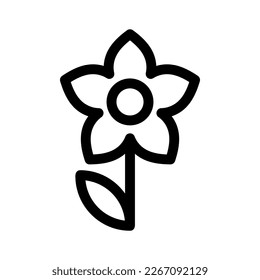 Showcase the beauty and elegance of your design with this stunning Black and White flower Icon. Perfect for graphic designs, logos, mobile apps, posters and more. 
