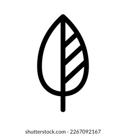 Showcase the beauty and elegance of your design with this stunning Black and White leaf Icon. Perfect for graphic designs, logos, mobile apps, posters and more. 
