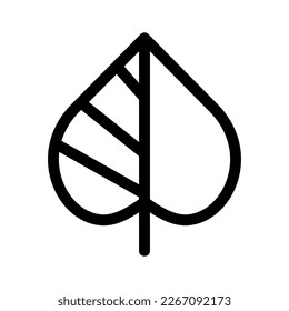 Showcase the beauty and elegance of your design with this stunning Black and White leaf Icon. Perfect for graphic designs, logos, mobile apps, posters and more. 
